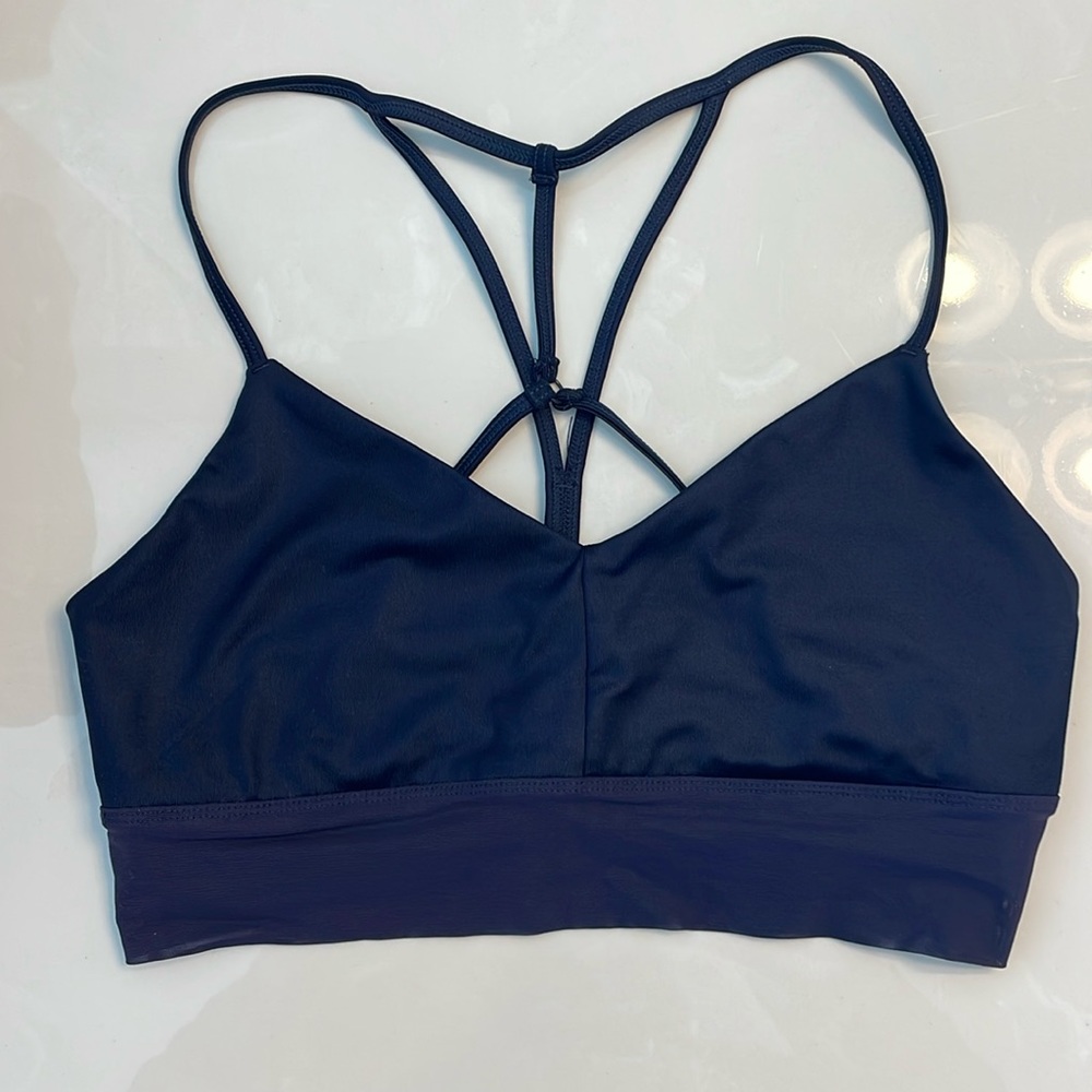 ALO Yoga Navy Sports Bra Size Small